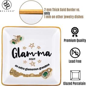 img 2 attached to 👵 Glamma Grandma Jewelry Tray: Birthday & Christmas Gift - Ring Dish, Promoted to Grandma Trinket Dish