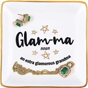 img 4 attached to 👵 Glamma Grandma Jewelry Tray: Birthday & Christmas Gift - Ring Dish, Promoted to Grandma Trinket Dish