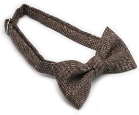 img 3 attached to Ruth Boaz Blend Herringbone Brown Men's Accessories for Ties, Cummerbunds & Pocket Squares