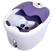 💆 revitalize and relax your feet with the all-in-one foot spa bath massager fbd1023: featuring motorized rolling massage, heat, wave, o2 bubbles, waterfall, blowing hot air, digital temperature control, and led display logo