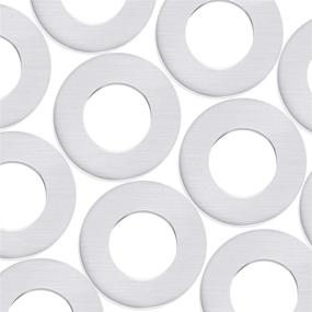 img 2 attached to 🔘 Pack of 100 Metal Stamping Blanks - Flat Round Washer Aluminum Washers with Center Hole for Washing Machine, Bracelet DIY Craft, Jewelry Making, and Screw Fastening