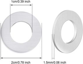 img 3 attached to 🔘 Pack of 100 Metal Stamping Blanks - Flat Round Washer Aluminum Washers with Center Hole for Washing Machine, Bracelet DIY Craft, Jewelry Making, and Screw Fastening
