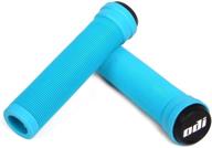 aqua blue soft 🔵 longneck flangeless grips for odi bicycles logo