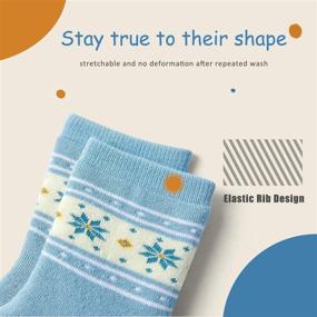 img 1 attached to Boys Winter Socks – Cozy & Thick Cotton Thermal Crew Socks for Kids (6 Pairs)