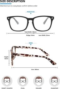 img 2 attached to 👓 Livho 2 Pack Blue Light Blocking Glasses: The Ultimate Solution for Women and Men to Combat Eyestrain & UV Glare during Computer, Gaming, TV, and Phone Usage - Matte Black + Leopard Frames