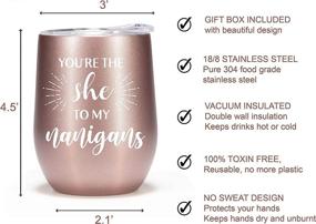 img 1 attached to Best Friend Gifts for Women - 12oz Wine Glass Tumbler Cup - Funny Gift for Besties, Unique Friendship Presents for Her, BFF Travel Coffee Mug