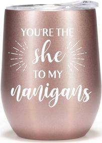 img 4 attached to Best Friend Gifts for Women - 12oz Wine Glass Tumbler Cup - Funny Gift for Besties, Unique Friendship Presents for Her, BFF Travel Coffee Mug