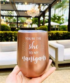 img 3 attached to Best Friend Gifts for Women - 12oz Wine Glass Tumbler Cup - Funny Gift for Besties, Unique Friendship Presents for Her, BFF Travel Coffee Mug