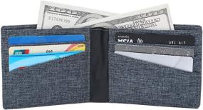 img 2 attached to 👛 Stylish Fabric Wallets: Bifold, Blocking Technology, Minimalist Design