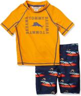 boys' swimwear: tommy bahama rashguard trunks - perfect for the beach! logo