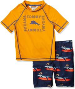 img 4 attached to Boys' Swimwear: Tommy Bahama Rashguard Trunks - Perfect for the Beach!