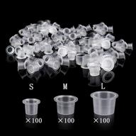 🎨 uptatsupply tattoo ink cups: 300pcs mixed size clear holders for permanent makeup pigment - tattoo accessory logo