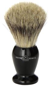 img 1 attached to Imitation Ebony Edwin Jagger Best Badger 🪒 Shaving Brush with Drip Stand - Medium, Black