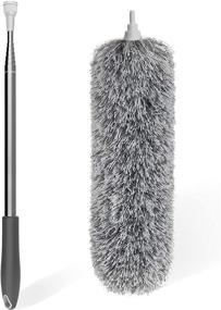 img 4 attached to 🧹 SetSail Good Grips Microfiber Duster with Extension Pole: 110 inch Extra-Long Cleaning Tool for High Ceilings, Furniture + Washable Bendable Head