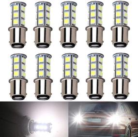img 4 attached to BlyilyB 10-Pack BA15D 1142 6500K White LED Bulbs: Ultimate Replacement Lamps for 12V DC Interior RV, Camper Trailer, Boat, Yard Lights & Tail Bulbs – Pack of 10