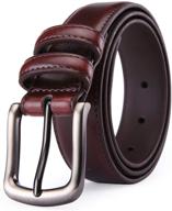 genuine leather mahogany men's belts accessories by hw zone логотип