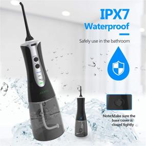 img 2 attached to 💦 JOOFO Cordless Water Flosser: Anti-Leakage, 3 Modes, 5 Jet Tips, 300ML, Portable & Rechargeable - Black