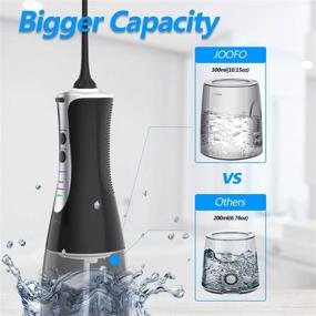 img 3 attached to 💦 JOOFO Cordless Water Flosser: Anti-Leakage, 3 Modes, 5 Jet Tips, 300ML, Portable & Rechargeable - Black