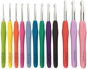 img 4 attached to 🧶 BeCraftee Crochet Hooks Kit - Complete 12-Piece Set of Extra-Long Crocheting Needles with Comfortable Rubber Grips in 12 Sizes - Perfect Knitting & Crochet Supplies for Beginners