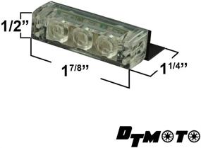 img 1 attached to Улучшенная видимость с DT MOTO красно-белым светодиодным огненным мигалкой для пожарной машины и скорой помощи EMS/EMT — 1 комплект