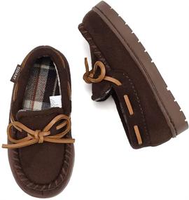 img 3 attached to 👟 Toddler Boys' Black Moccasin Shoes Size 23 - U7GSDWLFX D - Outdoor Protection