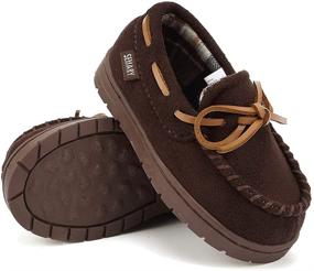 img 4 attached to 👟 Toddler Boys' Black Moccasin Shoes Size 23 - U7GSDWLFX D - Outdoor Protection