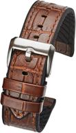 🐊 alligator leather strap with silicone lining - authentic and durable logo