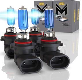 img 4 attached to 🔦 Набор ламп для противотуманных фар Mega Racer H10 Halogen - лампы супербелого ксенона для улучшенной видимости - совместимы с лампами 9145 HID - лампы для противотуманных фар 5000K 9145 - включает 2 пары ламп H10 (9140, 9045, 9055)