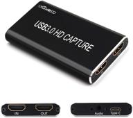 type-c/usb 3.0 hdmi video capture, 1080p@60fps grabber - game & video capture device for xbox, ps4, switch, dslr, camcorders - live streaming support, windows & mac os compatible. logo