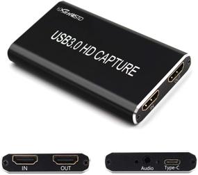 img 4 attached to Type-C/USB 3.0 HDMI Video Capture, 1080p@60fps Grabber - Game & Video Capture Device for Xbox, PS4, Switch, DSLR, Camcorders - Live Streaming Support, Windows & Mac OS Compatible.