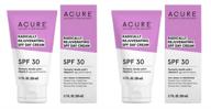 🌞 acure organics крем для лица со spf 30 «радикально омолаживающий» (пара) - алоэ вера, аргана, витамин c, ши-масло, кокосовое масло, корень куркумы, цветок голубой шкорлупы - 1.7 ж. унции каждый логотип