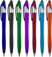 🖊️ 7-pack stylus pens: 2-in-1 touch screen & writing pen, sensitive stylus tip for ipad, iphone, nook, samsung galaxy & more - assorted colors logo