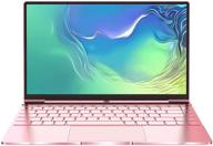 💻 toposh 14 inch pink laptop, windows 10 pro notebook, 12gb ram 256gb ssd, intel n5095 quad core 2.0 ghz, metal body, backlit keyboard, dual band wifi & bluetooth logo