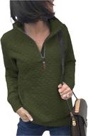 👚 btfbm women's fashion quilted pattern lightweight zipper long sleeve plain casual sweatshirts - ladies pullovers, shirts, and tops logo