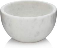 beau brummell solid marble shaving soap bowl: handcrafted white marble lather bowl with interior grooves for maximum lather & heat retention properties logo