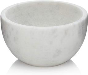 img 4 attached to Beau Brummell Solid Marble Shaving Soap Bowl: Handcrafted White Marble Lather Bowl with Interior Grooves for Maximum Lather & Heat Retention Properties