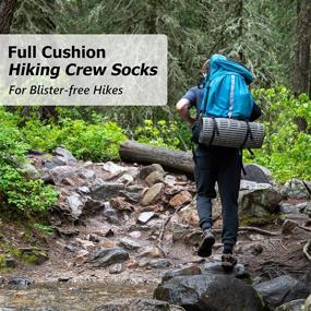 img 3 attached to 🏔️ Hissox Merino Wool Outdoor Hiking Socks for Men and Women: Anti-Blister, Cushioned, and Durable – Ideal for Camping, Walking, and Work Boots