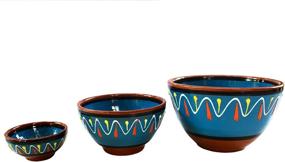 img 1 attached to 🍅 Elevate Your Salsa Experience: Terracotta Salsa Bowl Set European