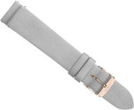 🌹 18mm women's leather watch bands with quick release pin - easy interchangeable band in rose gold, compatible with multiple brands logo