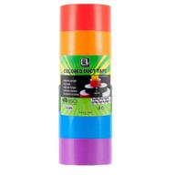 🌈 quassi duct tape artist rainbow colored teaching tape - strong, flexible, leak proof - 1.88 inch x 10 yard - pack of 6 logo