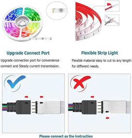 img 1 attached to 🔌 Умные ленты LED с контролем через приложение на 65.6фт для спальни, полосы света Music Sync RGB, пульт дистанционного управления с изменением цвета 5050 RGB, идеально подходят для вечеринок в спальне и декора дома.