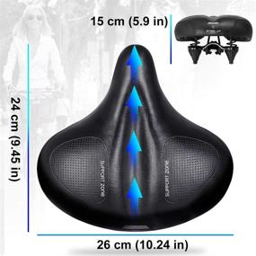 img 3 attached to 🚴 Enhance Bike Riding Experience with the Pioneeryao Wide Bicycle Saddle Seat for Men and Women