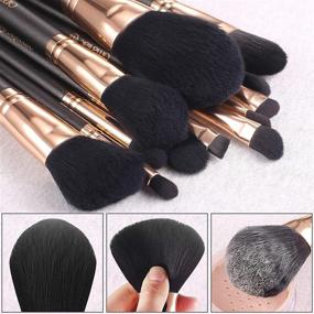 img 2 attached to 💄 OMANIAC Professional Makeup Brushes Set (12Pcs) - Pearl Flash Handles & Easy-to-Use Design: Perfect for Eyeshadow, Blush, and Full Face Makeup Application with Bonus Makeup Brushes Holder