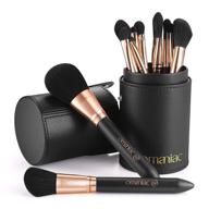 💄 omaniac professional makeup brushes set (12pcs) - pearl flash handles & easy-to-use design: perfect for eyeshadow, blush, and full face makeup application with bonus makeup brushes holder logo