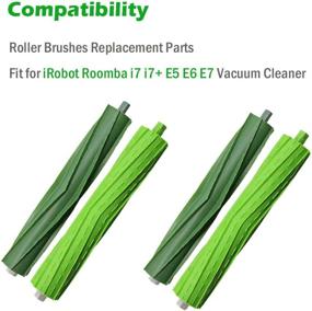 img 3 attached to 🧹 High-Quality Replacement Roller Brushes for iRobot Roomba i6+, i7, i7+, i3, E5, E6, E7 - Replenishment Kit (2 Set)