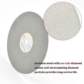 img 2 attached to SCOTTCHEN 8 Inch Diamond Flat Lap Wheel - 1/2 Inch Width - 240 Grit for Grinding, Sanding, Lapping, and Polishing Disc