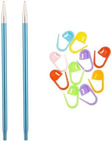img 3 attached to 🧶 Knitter's Pride Zing Interchangeable Circular Knitting Needles 4.5 inch Size US 6 (4mm) Bundle with 10 Artsiga Crafts Stitch Markers - 140213