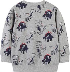 img 2 attached to Crewneck Sweatshir Dinosaur Excavator Dino 8095