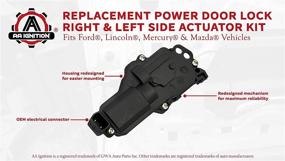 img 2 attached to High-Quality Power Door Lock Actuator for Ford, Mercury, Mazda, Lincoln - Compatible with F150, F250, F350 and More - Replaces OEM Part Numbers 6L3Z25218A43AA, 6L3Z25218A42AA