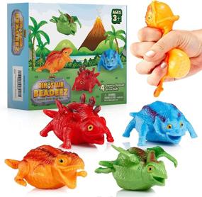 img 4 attached to 🦕 Динозаврики-антистрессы от YoYaToys: блестящие и инновационные игрушки для развития чувственного восприятия.